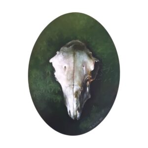 Moose skull painting