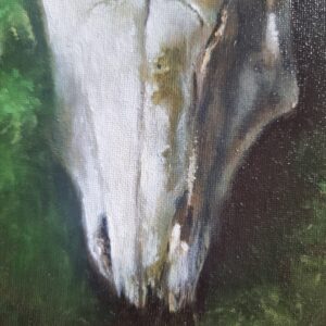 Detail of the skull painting