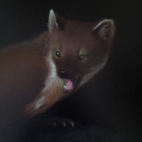 Detail of the pine marten painting