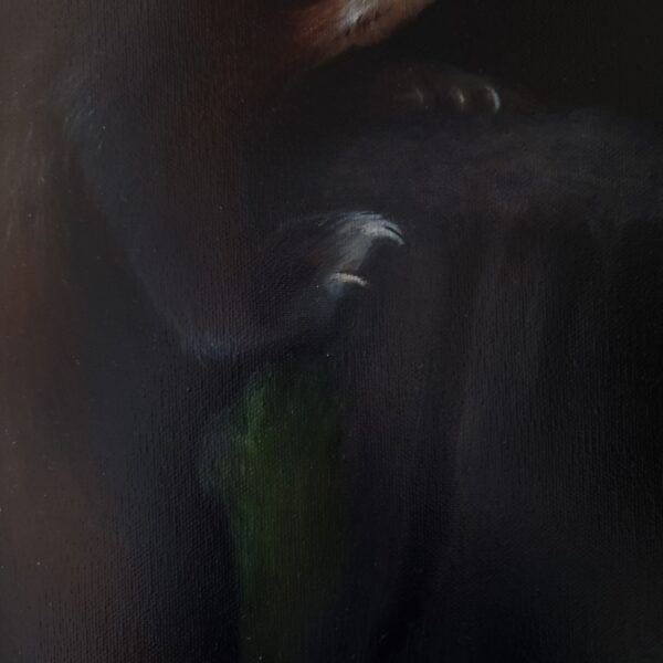 Details of the pine marten painting