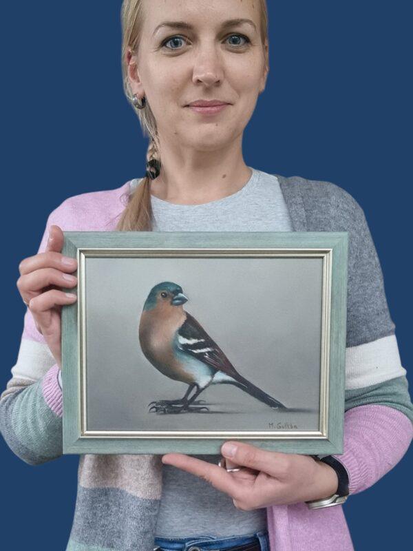 Eurasian chaffinch oil painting