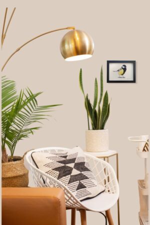 Great tit illustration in interior
