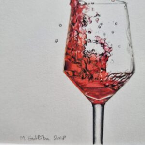 Red Wine Splashing In Glass
