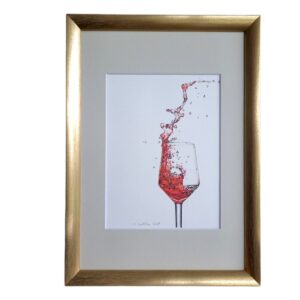 Red Wine Splashing In Glass