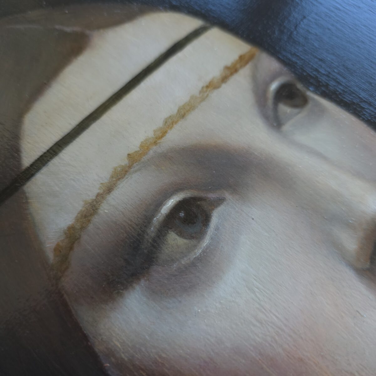 Cecilia's close-up oil painting, study after Leonardo da Vinci - Image 4