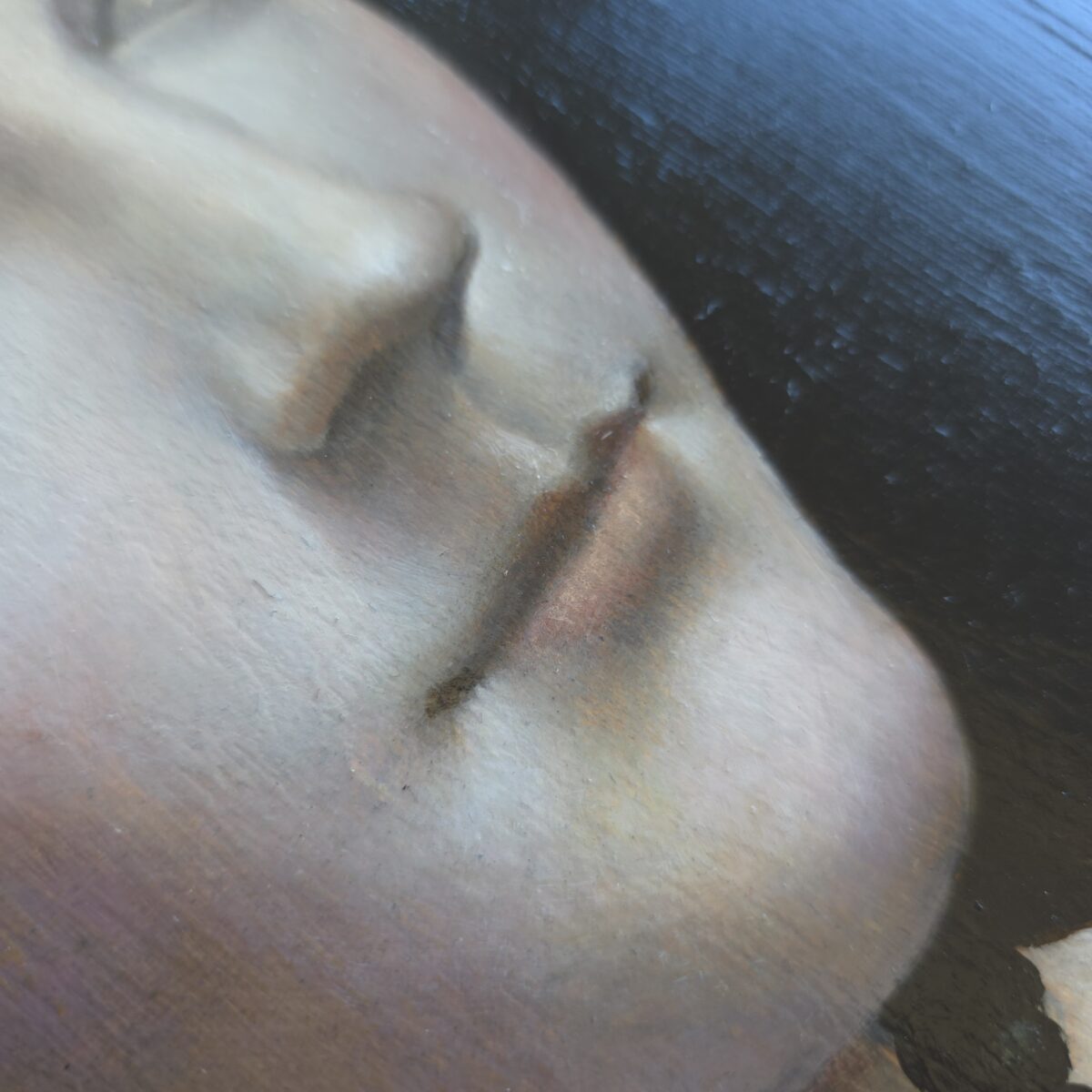 Cecilia's close-up oil painting, study after Leonardo da Vinci - Image 5
