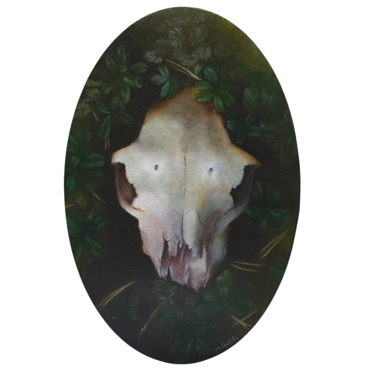 Roe deer skull painting
